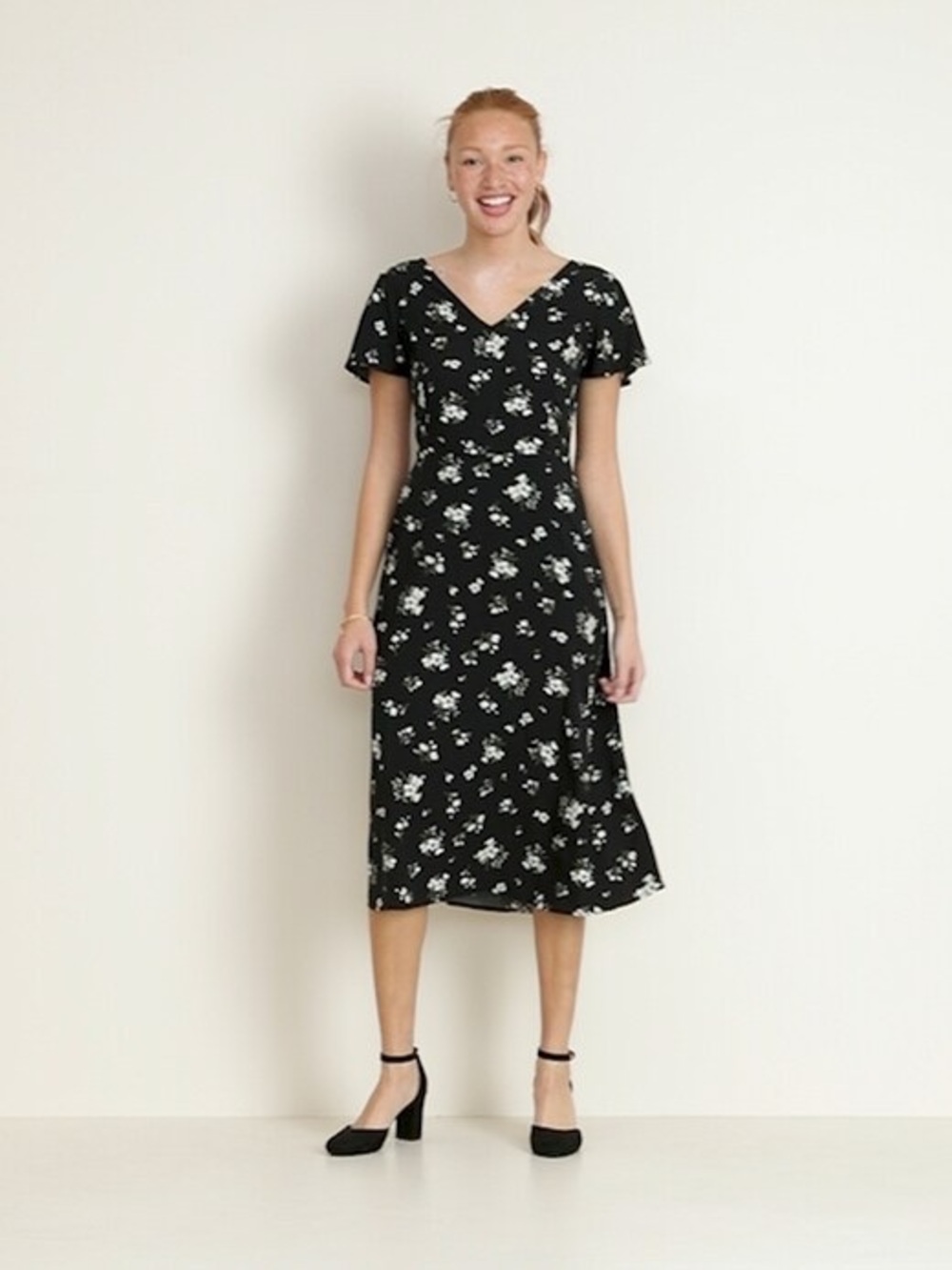 NWT Old Navy Fit & Flare V-Neck Midi Dress